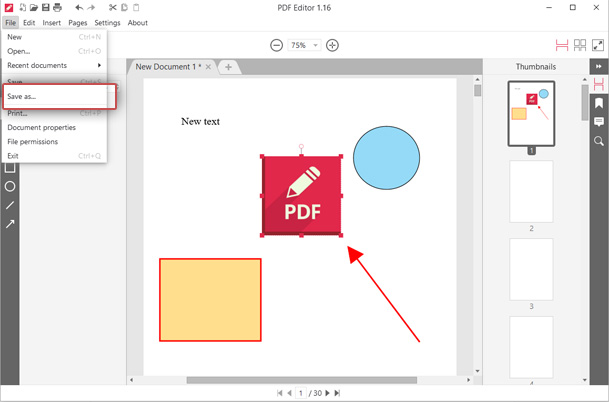 Save your PDF file Save your PDF file
