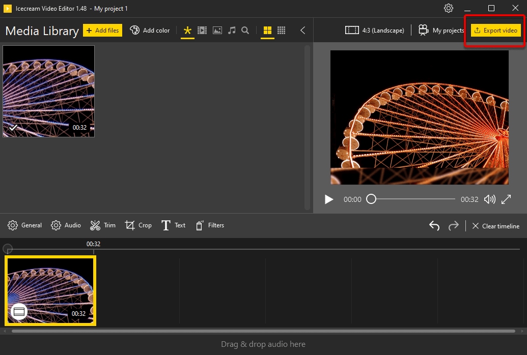 Export flipped video Export flipped video