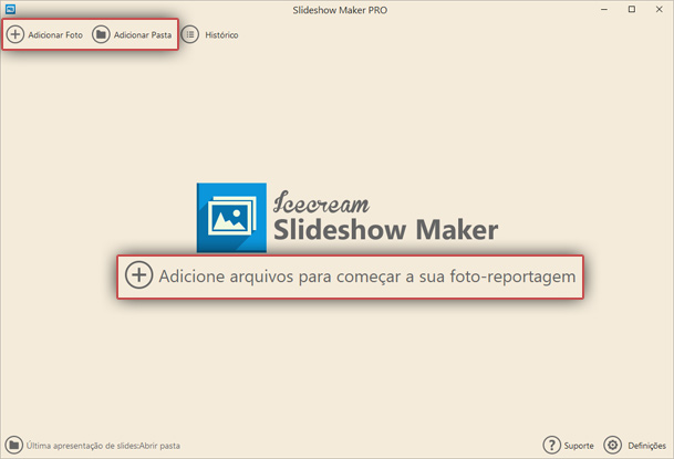 Adicione fotos na programa para fazer video com fotos Adicione fotos na programa para fazer video com fotos