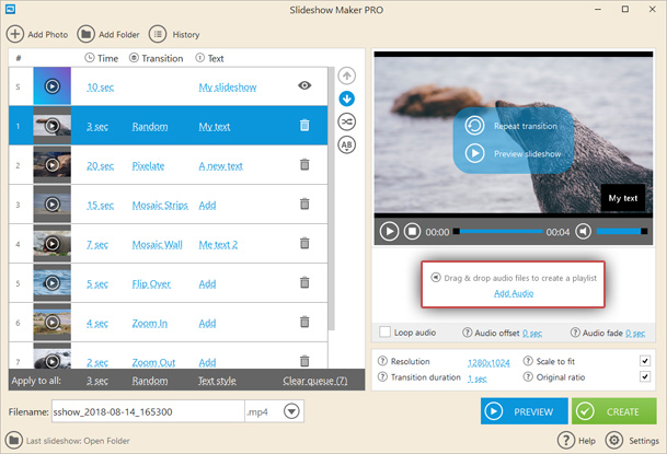 Add music to slideshow Add music to slideshow