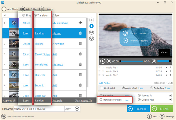 Customize slideshow Customize slideshow
