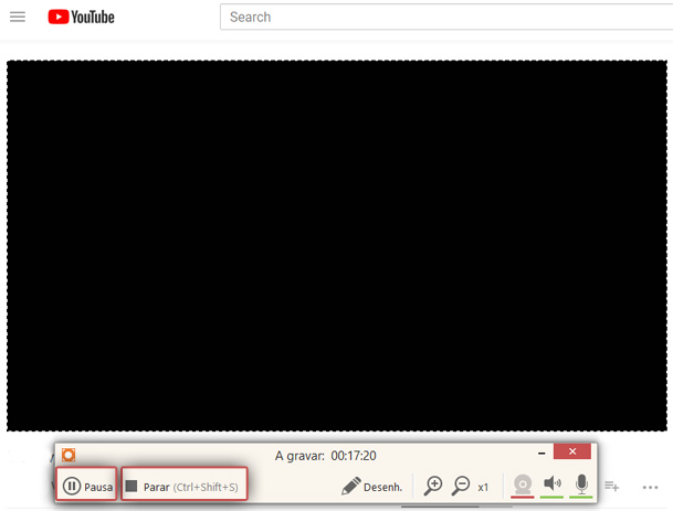 Interromper a gravação com gravador de video online Interromper a gravação com gravador de video online