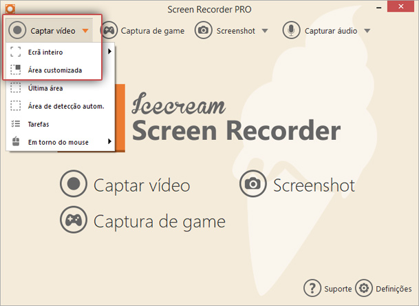 Clique no botão "Capturar Vídeo" Clique no botão "Capturar Vídeo"