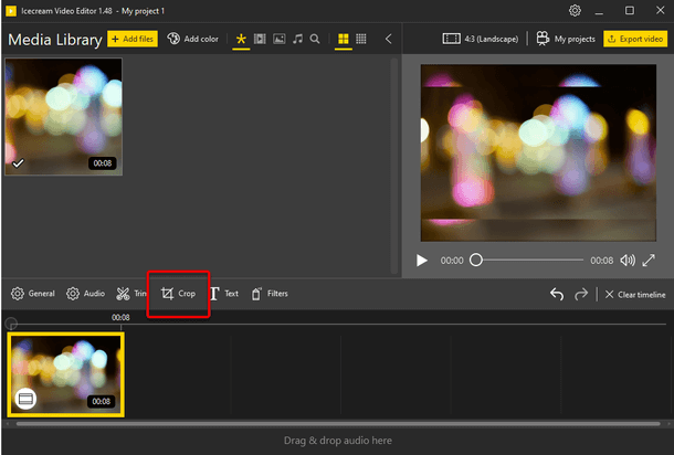 how to crop a video in video editor