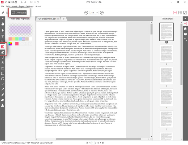 how can i highlight a pdf