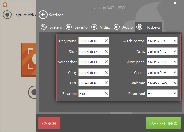 ice cream recorder not recording full screen