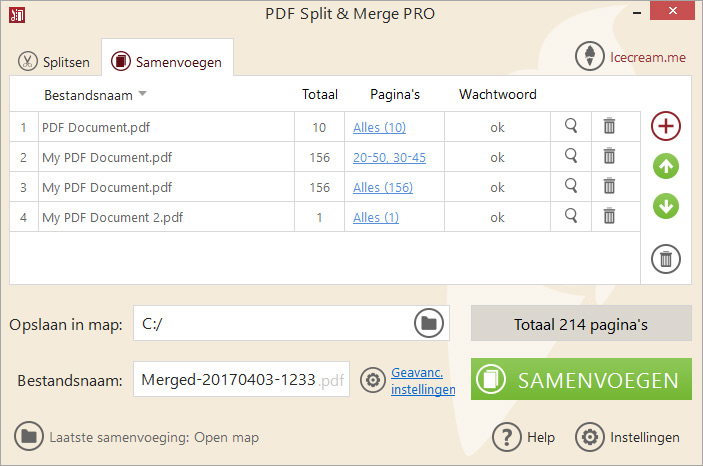Icecream pdf split merge