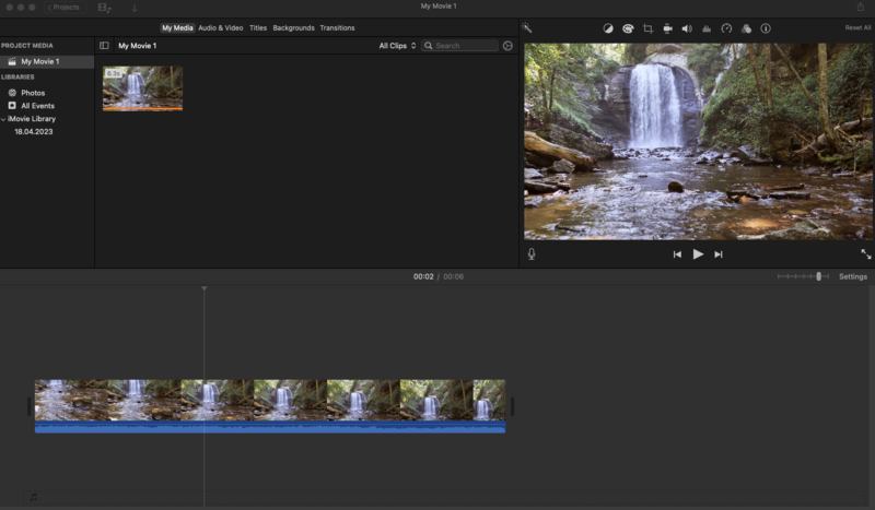 iMovie - free video editing software for Mac