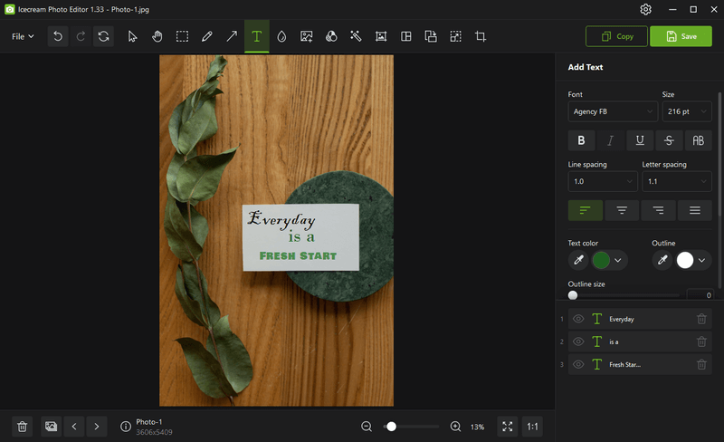 How to add text Add text with Icecream Photo Editor