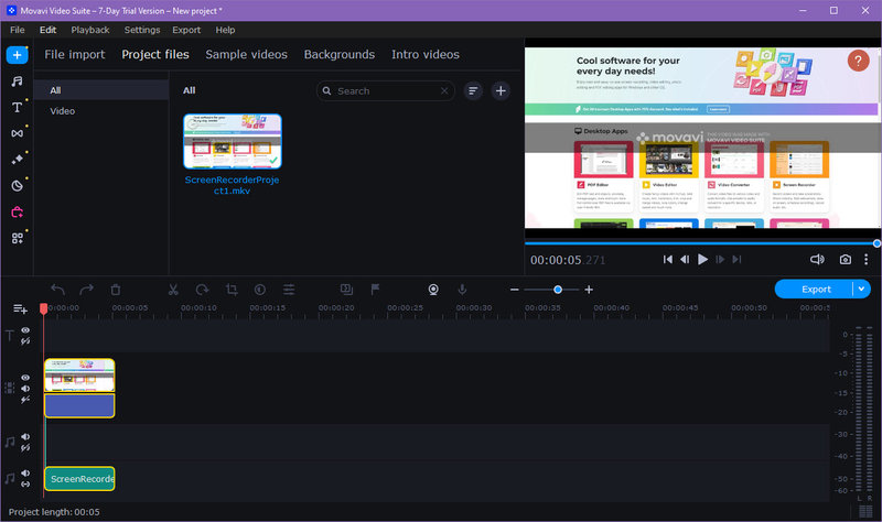 Video recording software - Movavi Screen recording software