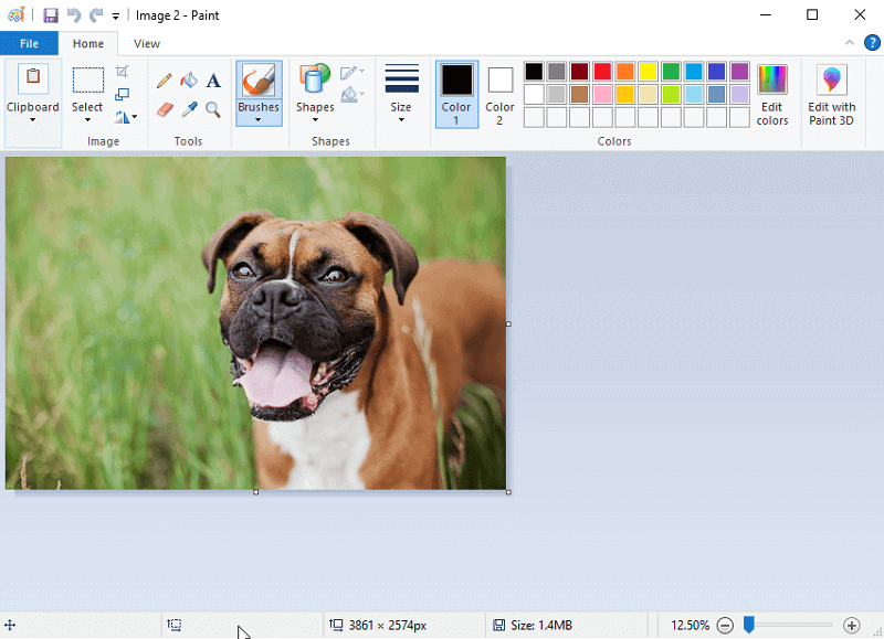 Open Image in Microsoft Paint.