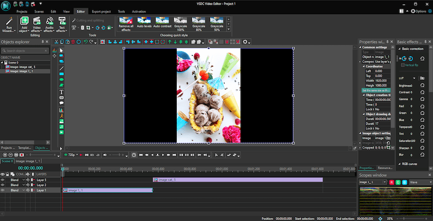 vsdc free video editor watermark