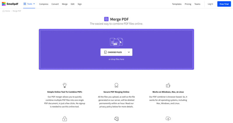 Finding an online PDF merger Finding an online PDF merger