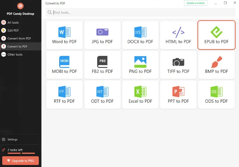 PDF Candy Desktop main interface PDF Candy Desktop main interface