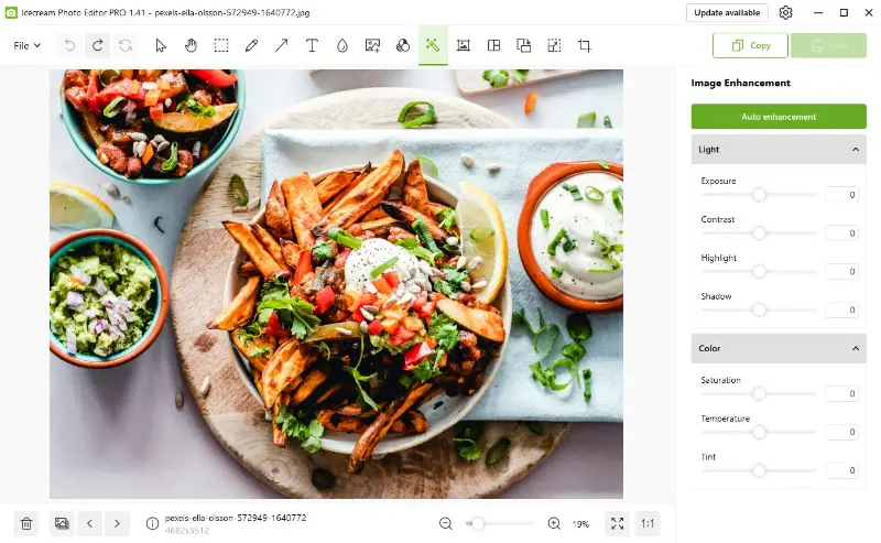 How to edit food photos in Icecream Photo Editor