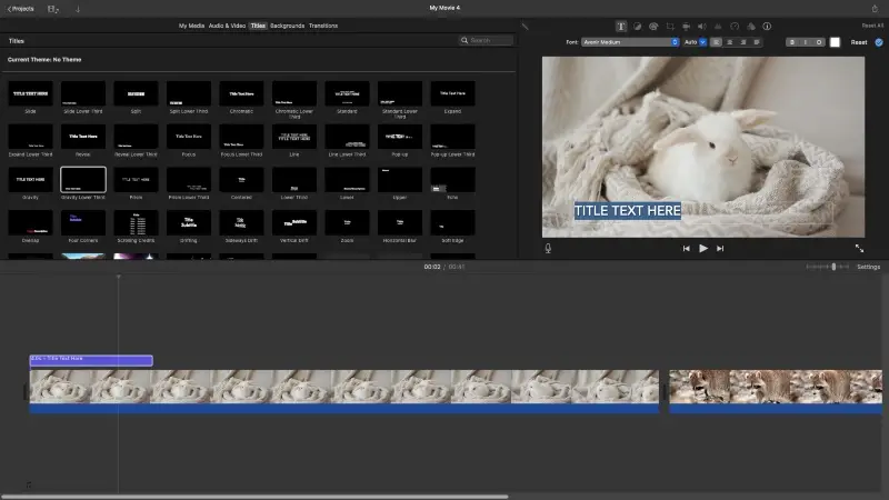 How to add text to a video in iMovie