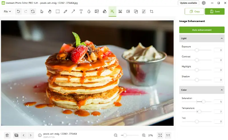 Basic adjustments to food photography