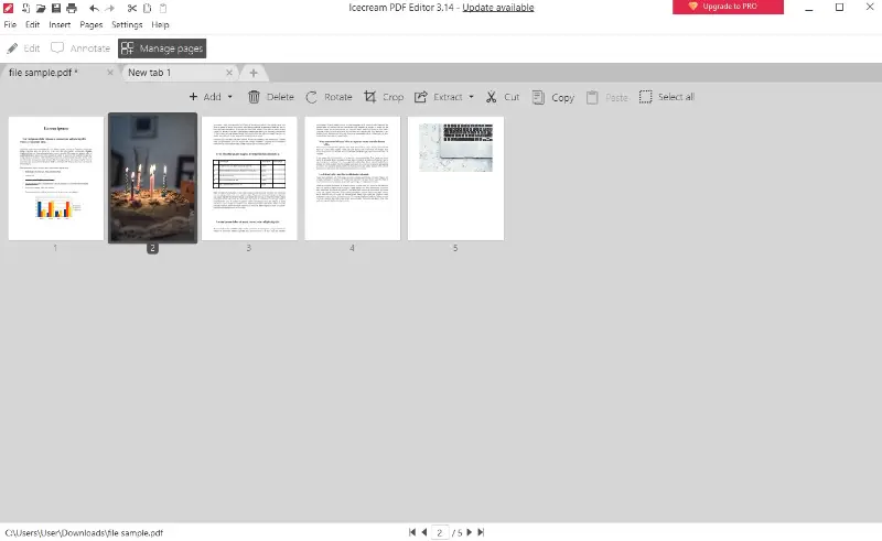 Add a photo page to a PDF