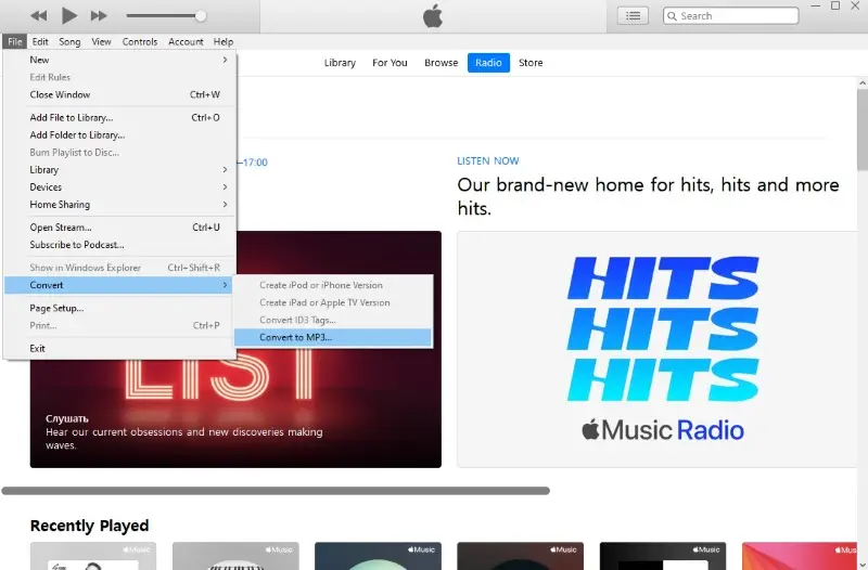 iTunes on Mac