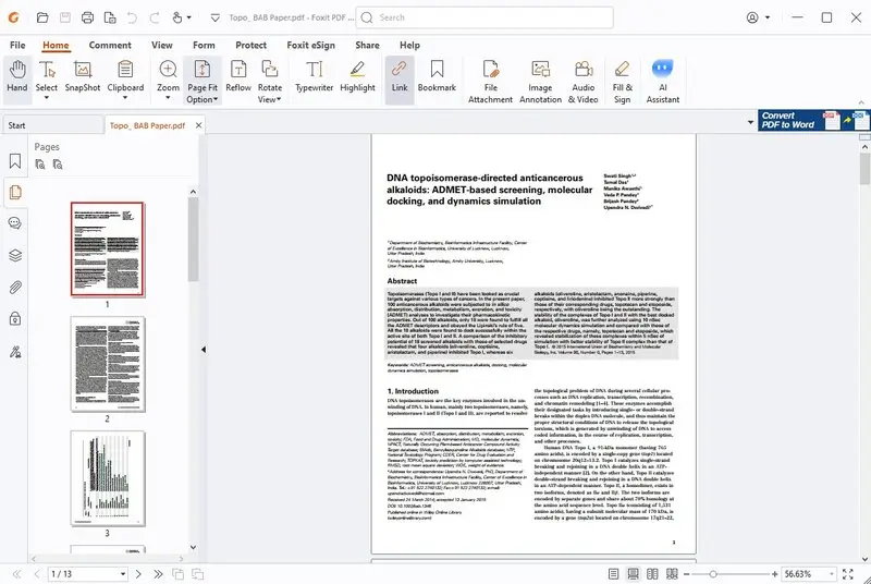 Free app to read PDFs