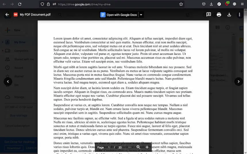 Как открыть PDF онлайн в Google Docs