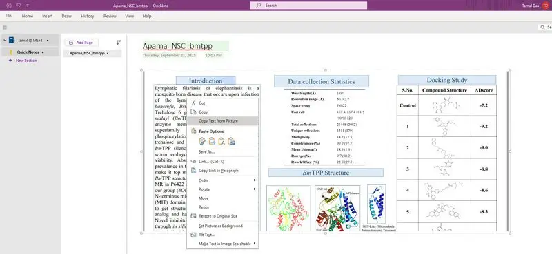 Функция распознавания текста на фото в программе Microsoft OneNote