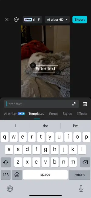 CapCut watermark overlay on video