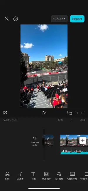 CapCut video editor interface CapCut video editor interface