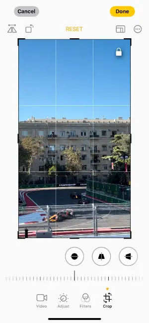 Crop a video on iPhone