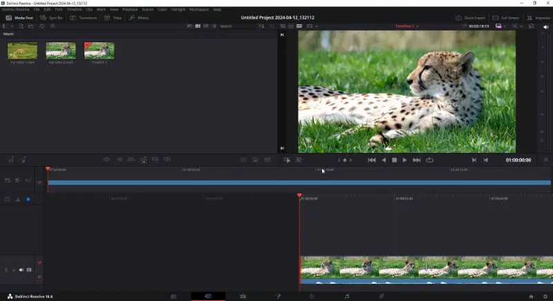DaVinci Resolve video editing software