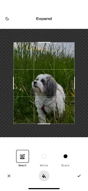 Expand photo in Snapseed