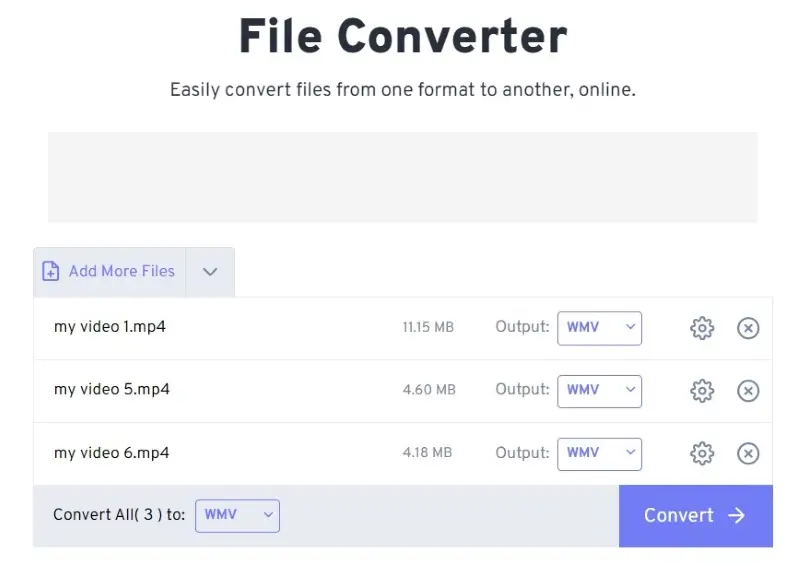 Convertidor de vídeo en línea FreeConvert