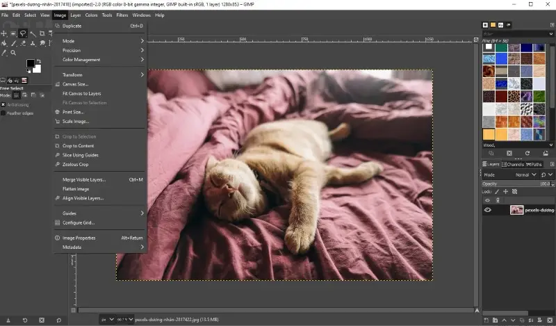 Free photo editing software - GIMP