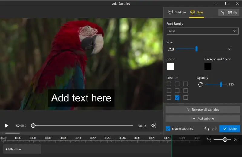 How to add subtitles to a video in Icecream Video Editor