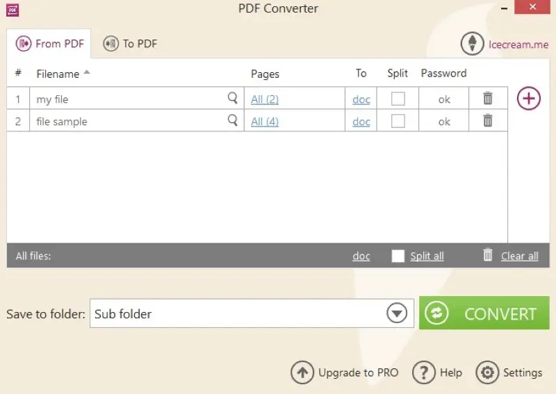 Icecream PDF Converter ile PDF'yi DOC'ye Çevirin