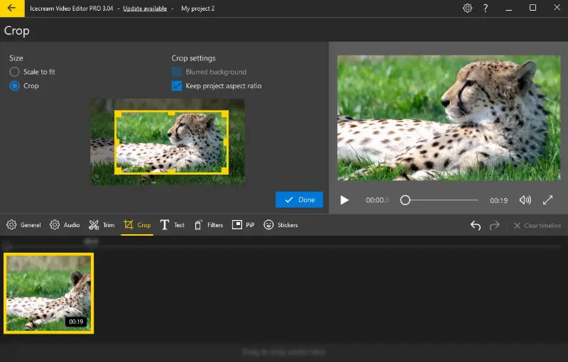 How to crop a video with Icecream Video Editor
