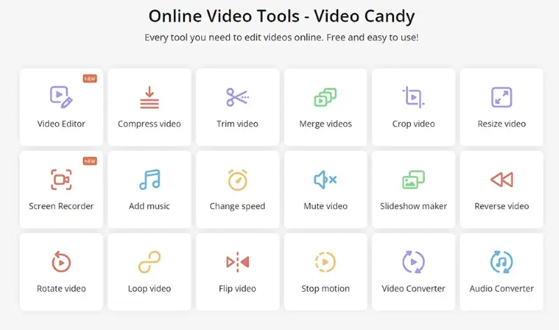 Video Candy website interface