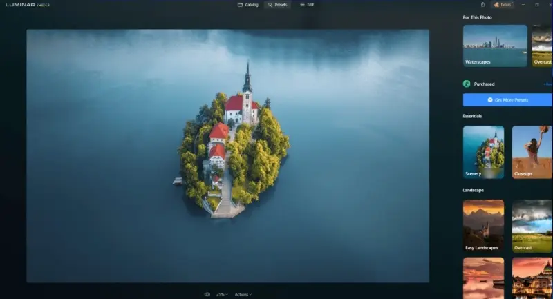 Luminar Neo - free photo editor with AI features