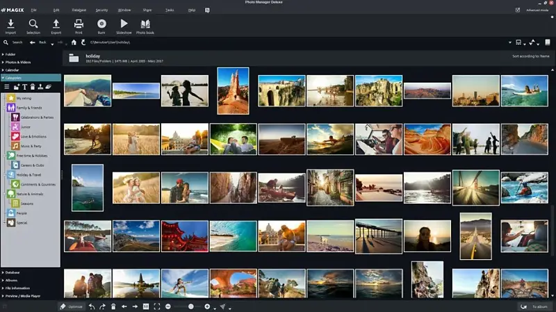 MAGIX Photo Manager to organize photos on computer