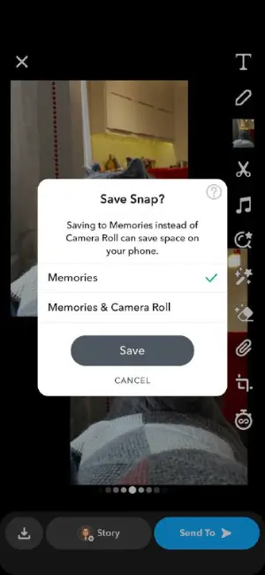 Saving Memories on Snapchat