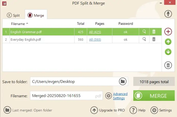 Free PDF combiner for Windows