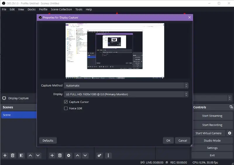 OBS Studio - open-source screen recording software