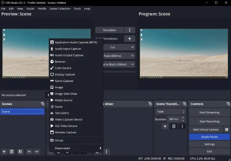 Open-source screen recording software OBS Studio