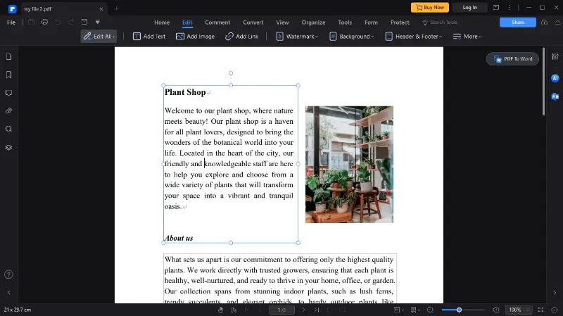 Editar texto em PDF utilizando o PDFelement