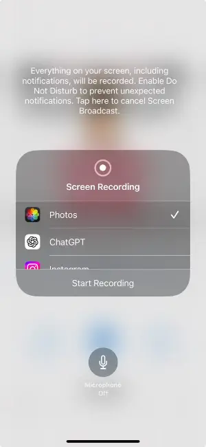 Lecture recording on iPhone