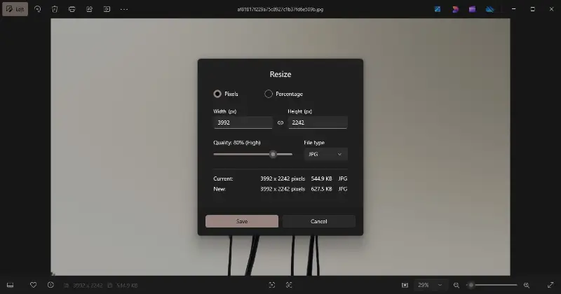 Free image resizer for Windows Photos app