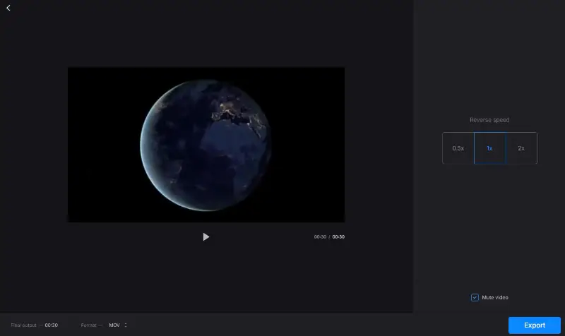 Reverse a video in Clideo Reverse a video in Clideo