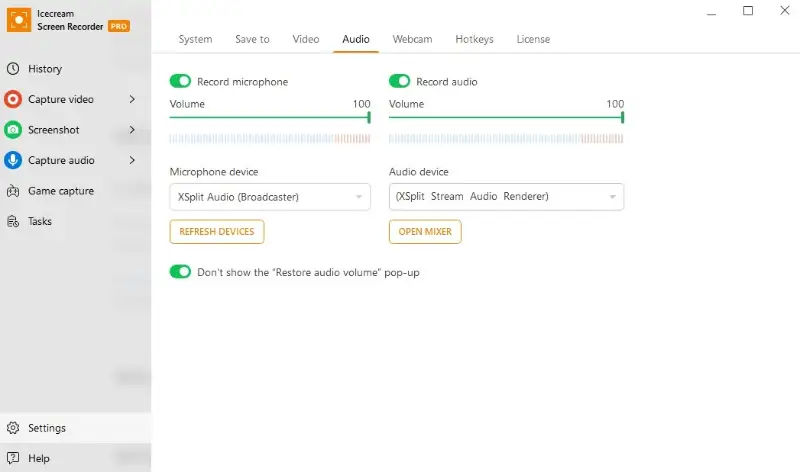 Fixing screen recording with no audio