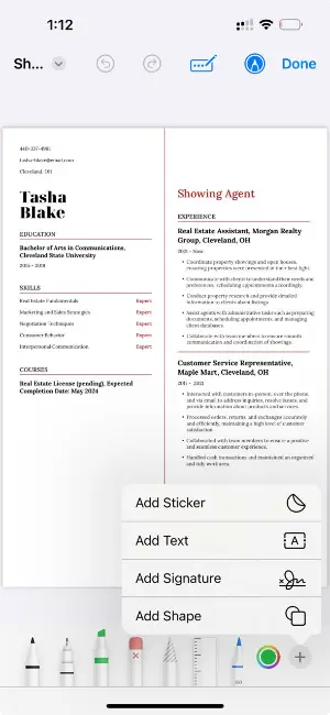 Signing a PDF with Markup on iOS