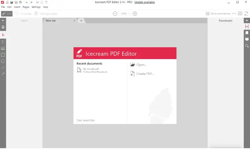 Open the free PDF editor and import the file